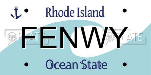 FENWY Rhode Island License Plate