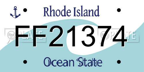 FF21374 Rhode Island License Plate