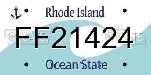 FF21424 Rhode Island License Plate