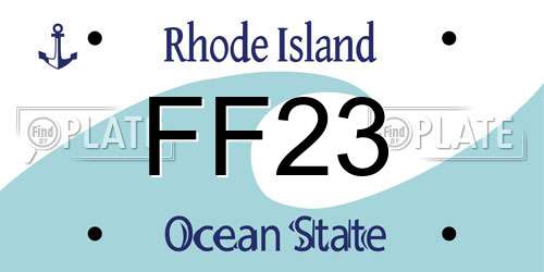 FF23 Rhode Island License Plate
