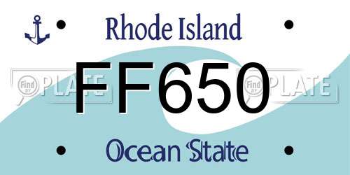 FF650 Rhode Island License Plate