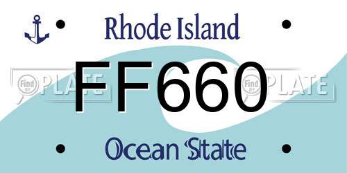 FF660 Rhode Island License Plate