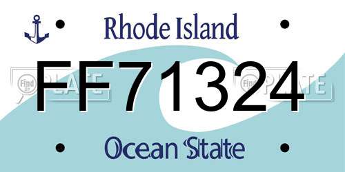 FF71324 Rhode Island License Plate