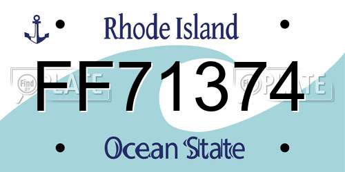 FF71374 Rhode Island License Plate