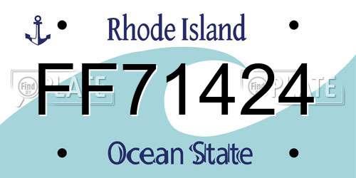 FF71424 Rhode Island License Plate