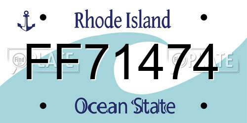 FF71474 Rhode Island License Plate