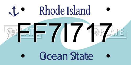 FF7I717 Rhode Island License Plate