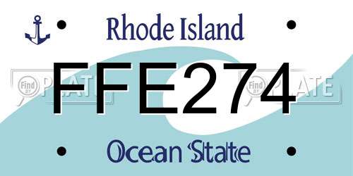 FFE274 Rhode Island License Plate
