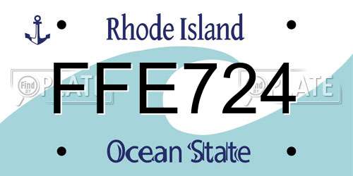 FFE724 Rhode Island License Plate