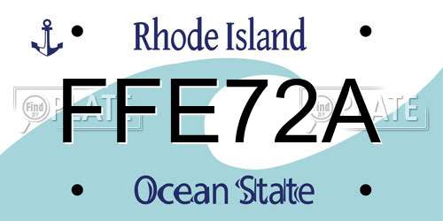 FFE72A Rhode Island License Plate