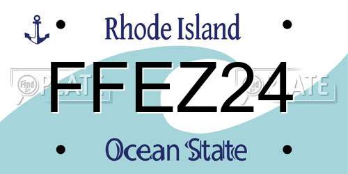 FFEZ24 Rhode Island License Plate