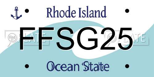 FFSG25 Rhode Island License Plate