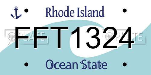 FFT1324 Rhode Island License Plate