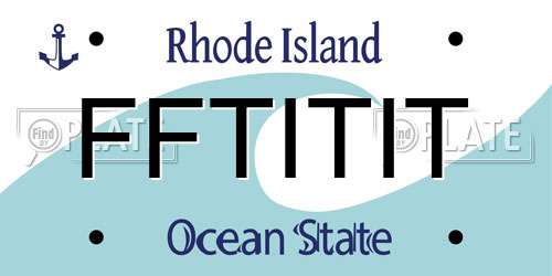 FFTITIT Rhode Island License Plate