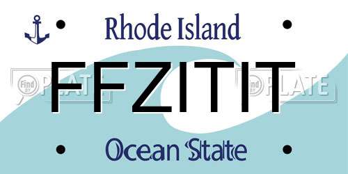 FFZITIT Rhode Island License Plate