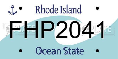 FHP2041 Rhode Island License Plate