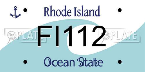 FI112 Rhode Island License Plate