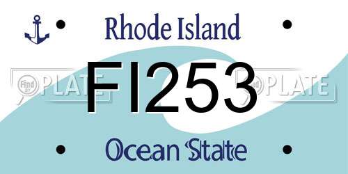 FI253 Rhode Island License Plate