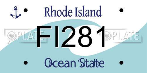 FI281 Rhode Island License Plate