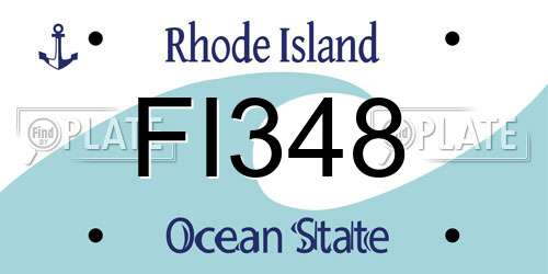 FI348 Rhode Island License Plate