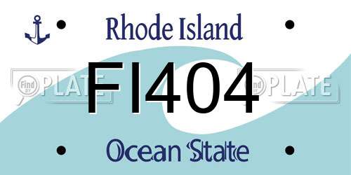 FI404 Rhode Island License Plate