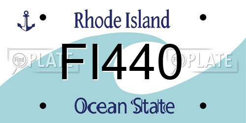 FI440 Rhode Island License Plate