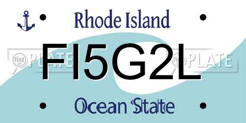 FI5G2L Rhode Island License Plate