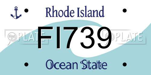 FI739 Rhode Island License Plate
