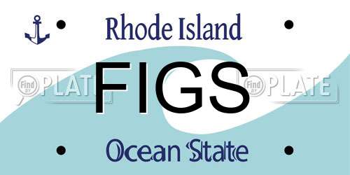 FIGS Rhode Island License Plate