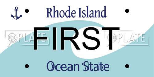 FIRST Rhode Island License Plate