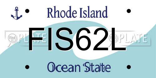 FIS62L Rhode Island License Plate