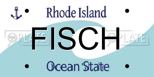 FISCH Rhode Island License Plate