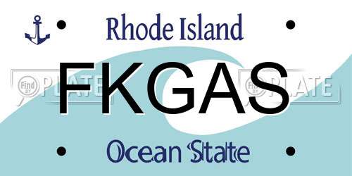 FKGAS Rhode Island License Plate