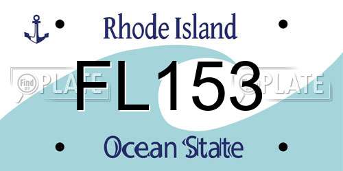 FL153 Rhode Island License Plate