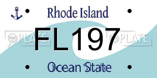 FL197 Rhode Island License Plate