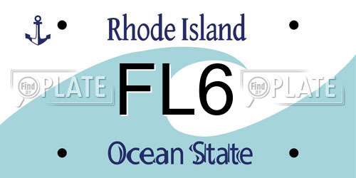 FL6 Rhode Island License Plate