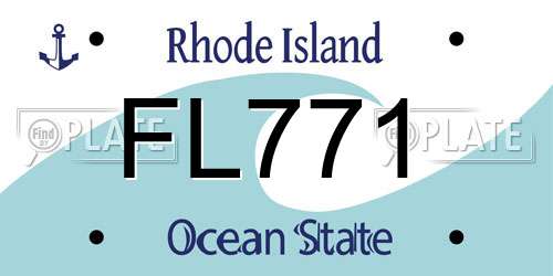 FL771 Rhode Island License Plate