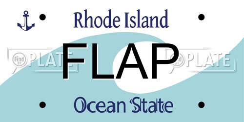 FLAP Rhode Island License Plate