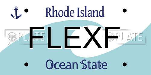 FLEXF Rhode Island License Plate