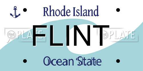 FLINT Rhode Island License Plate