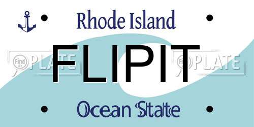 FLIPIT Rhode Island License Plate