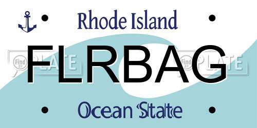 FLRBAG Rhode Island License Plate
