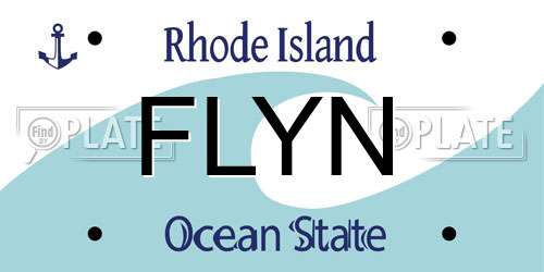 FLYN Rhode Island License Plate