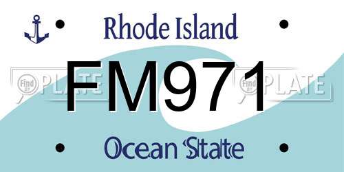FM971 Rhode Island License Plate