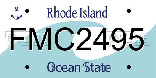 FMC2495 Rhode Island License Plate