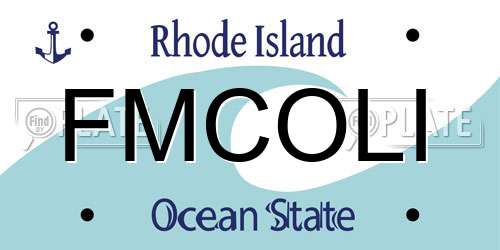 FMCOLI Rhode Island License Plate
