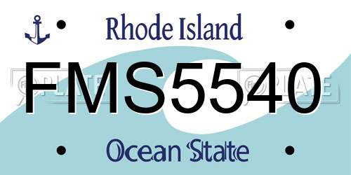 FMS5540 Rhode Island License Plate