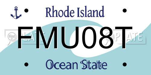 FMU08T Rhode Island License Plate