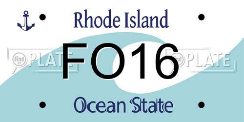 FO16 Rhode Island License Plate