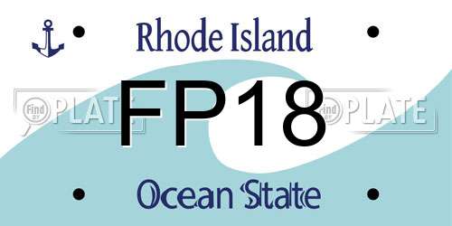FP18 Rhode Island License Plate